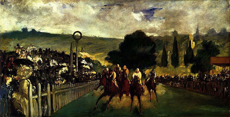 Edouard Manet Rennen in Longchamp oil painting image